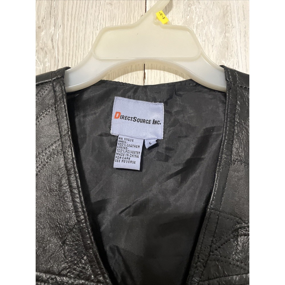Direct Source Inc Men's Patchwork Leather Vest Si… - image 3